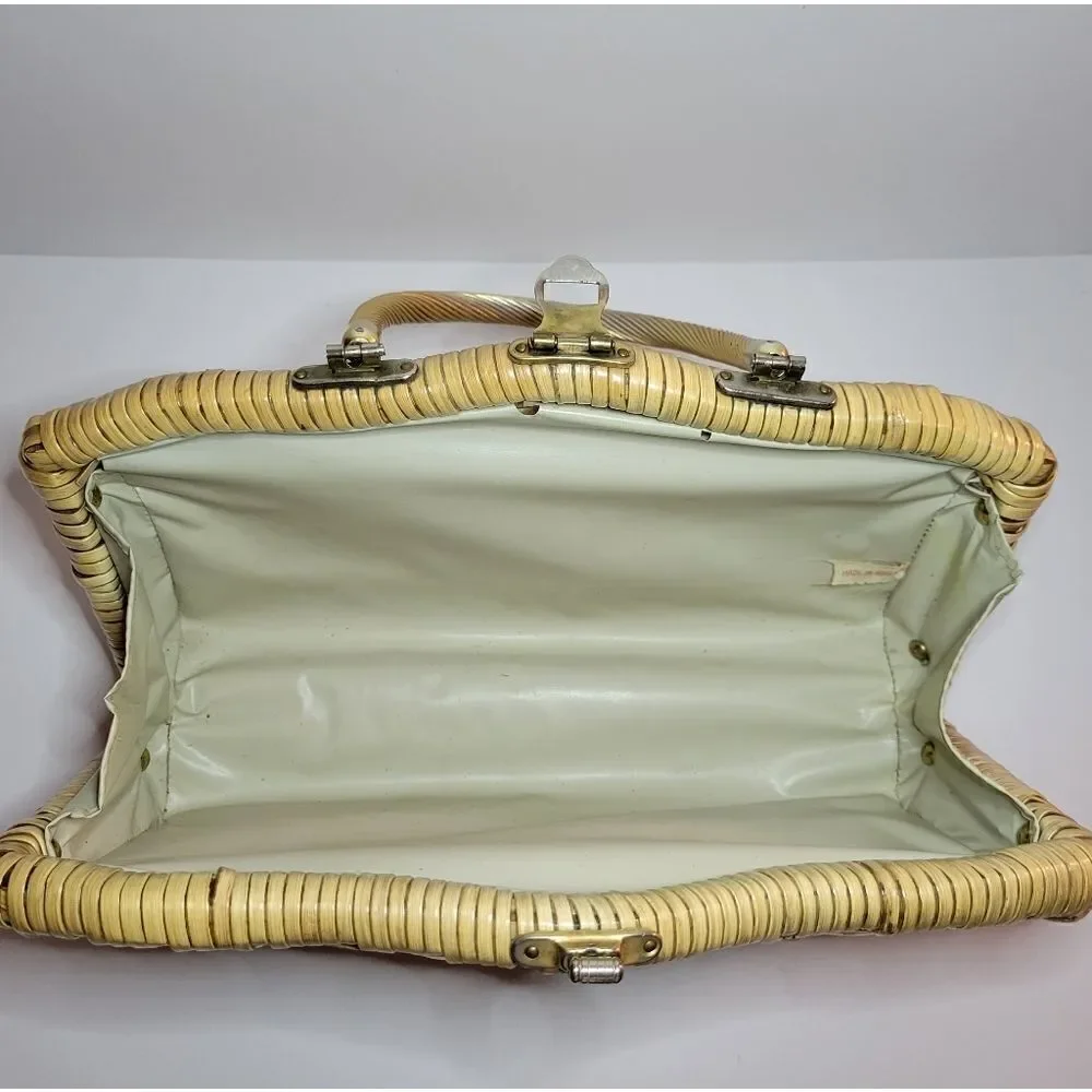 Vintage Rattan Wicker Purse/Tote